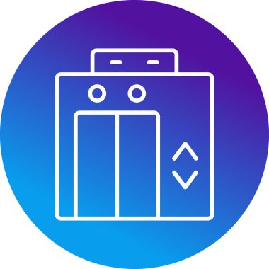 Asansör simgesi, vektör illüstrasyonu basit tasarım