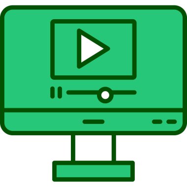 video oynatıcı simgesi, vektör illüstrasyonu basit tasarım