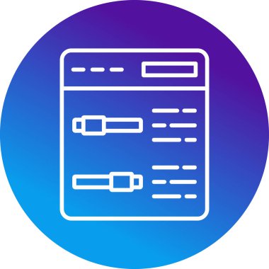 Web Ayarları. Web simgesi basit tasarım              