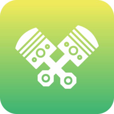 Pistons simgesi, vektör illüstrasyonu basit tasarım