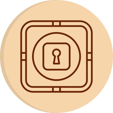 kilit düz simge vektör çizim