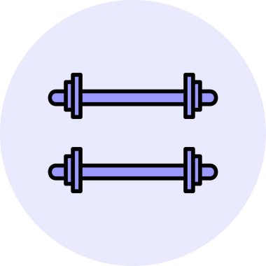 Ağırlıklandırılmış çubuk simgesi web basit illüstrasyon