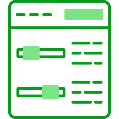 Web Ayarları. Web simgesi basit tasarım              