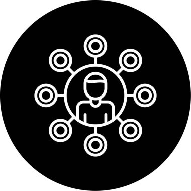 organizasyon yapı simgesi, vektör illüstrasyon basit tasarım