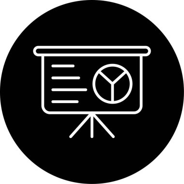 sunum simgesi, vektör illüstrasyonu 