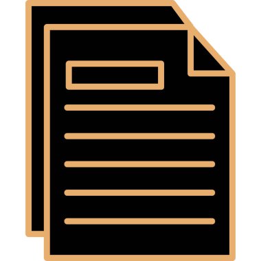 Belge. Web simgesi basit illüstrasyon