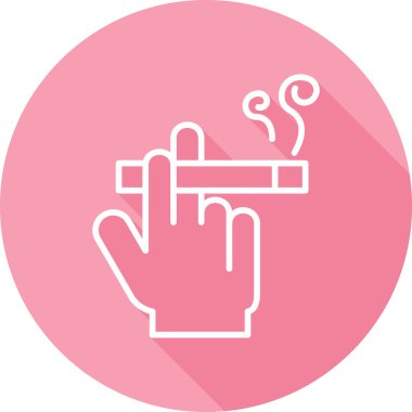 Sigara içme simgesi, vektör illüstrasyonu basit tasarım