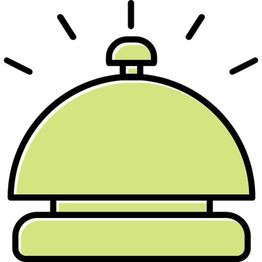 Desk Bell modern simgesinin vektör çizimi            