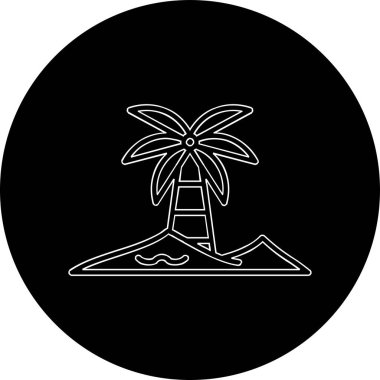 Oasis Web simgesi, vektör illüstrasyonu 