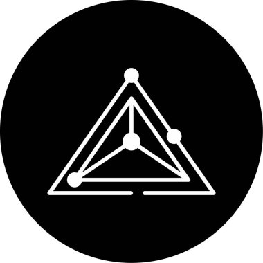 Piramit Grafik simgesi, vektör illüstrasyonu basit tasarım