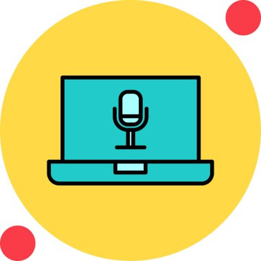 dizüstü bilgisayar simgesi, vektör illüstrasyonu basit tasarım