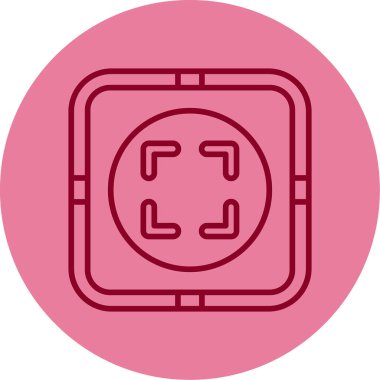 Tam Ekran simgesinin vektör illüstrasyonu        