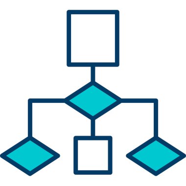 Akış Çizelgesi simgesi, vektör illüstrasyonu             