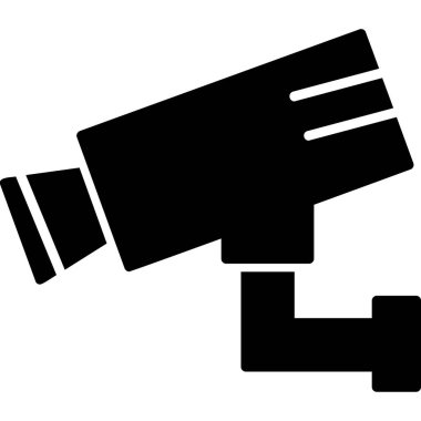 Bir CCTV kamerasının vektör simgesi, illüstrasyon  