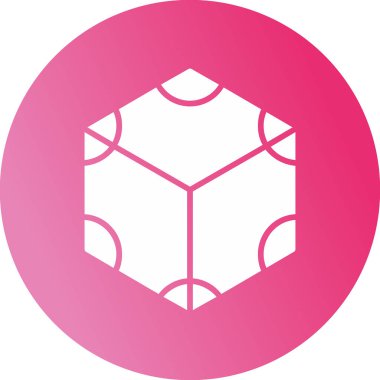 trapezyum prizma simgesi, vektör illüstrasyonu