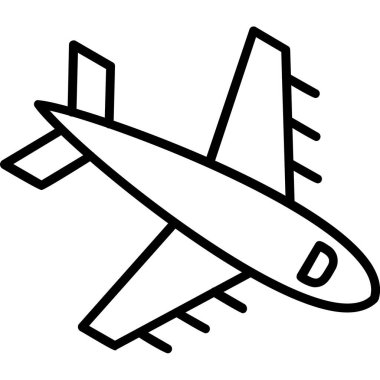 düzlem web simgesi vektör çizimi