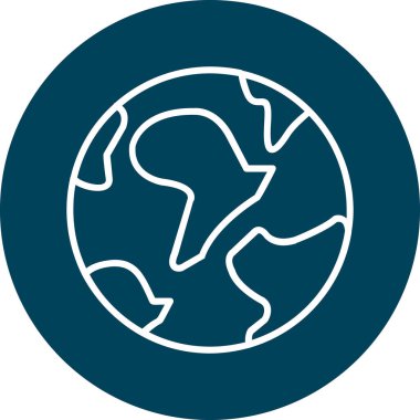 toprak küresi simgesi, vektör illüstrasyonu basit tasarım