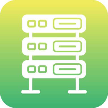 bilgisayar sunucu simgesi, vektör illüstrasyonu basit tasarım