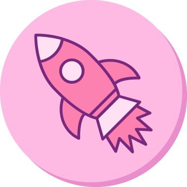 İzole edilmiş arkaplanda roket ağ simgesi