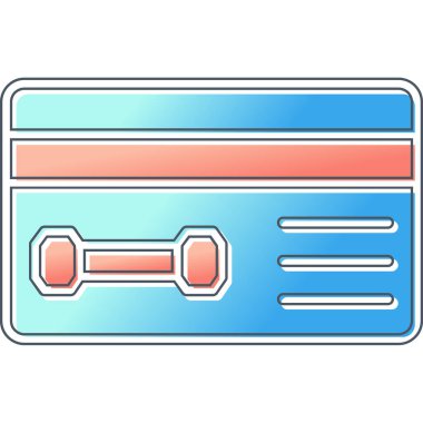 Üye Kart simgesi, vektör illüstrasyonu basit tasarım