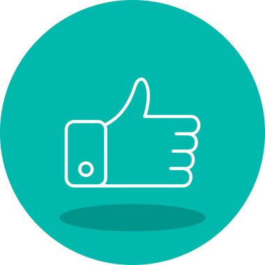 Baş parmak işareti. Basit resimleme