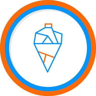 Origami tarzında dondurma simgesi