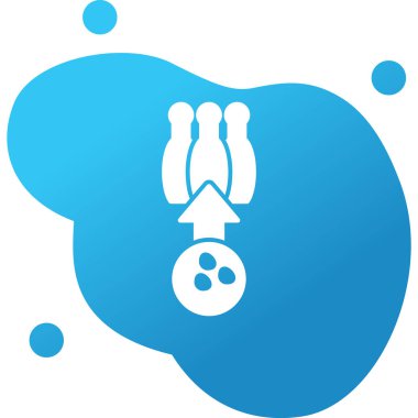 Bowling lobutları ve top ikonu, vektör illüstrasyonu