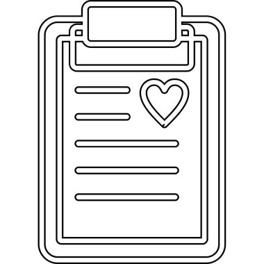 sağlık raporu simgesi vektör illüstrasyon 