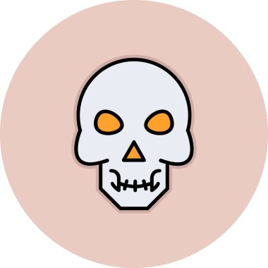 Kafatası. Web simgesi basit illüstrasyon