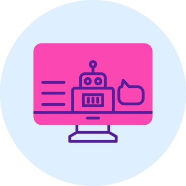 - Asistanım. Web simgesi basit illüstrasyon