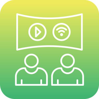 canlı yayın simgesi, vektör illüstrasyonu basit tasarım