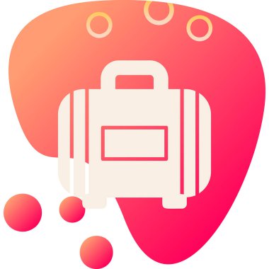 Bavul web simgesi, vektör çizim