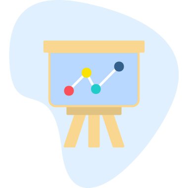 sunum simgesi, vektör illüstrasyonu 