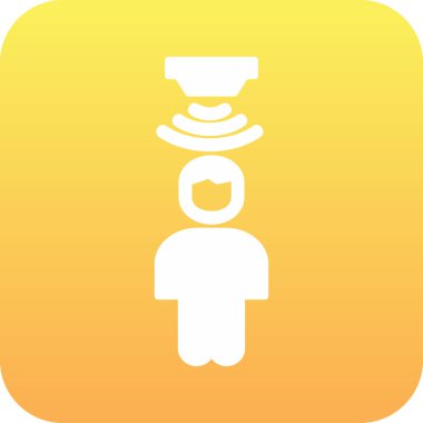 Hareket Sensörü simgesi, vektör illüstrasyonu basit tasarım