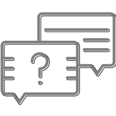 Sohbet baloncukları simgesi, vektör illüstrasyonu basit tasarım