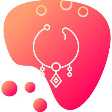 kolye simgesi vektör illüstrasyonu