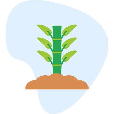 Bamboo icon, vector illustration simple design