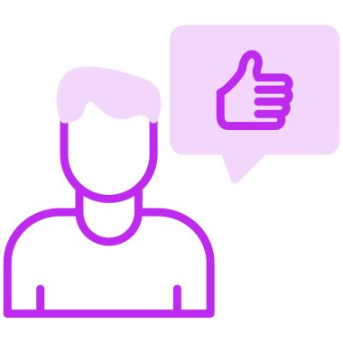 Memnuniyet web simgesi basit illüstrasyon 