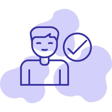 Onaylanmış Adaylar web simgesi vektör illüstrasyonu