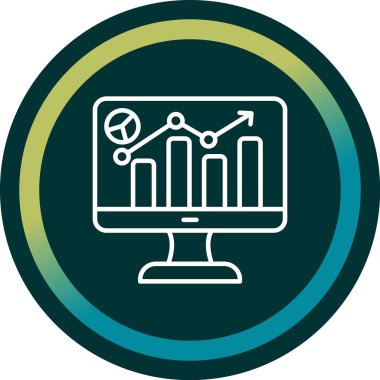 Analytics icon, vector illustration simple design