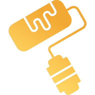  Boya silindiri. Web simgesi basit illüstrasyon