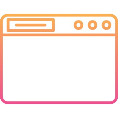 Tarayıcı. Web simgesi vektör illüstrasyonu