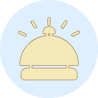 Desk Bell modern simgesinin vektör çizimi            