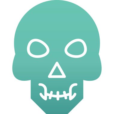 Kafatası. Web simgesi basit illüstrasyon