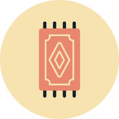 Bir halı simgesinin web illüstrasyonu