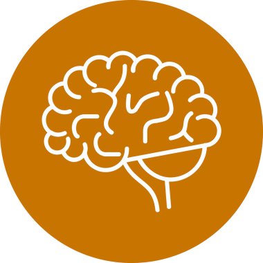 Beyin. Web simgesi basit bir illüstrasyon. Danışmanlık ve Eğitim konsepti