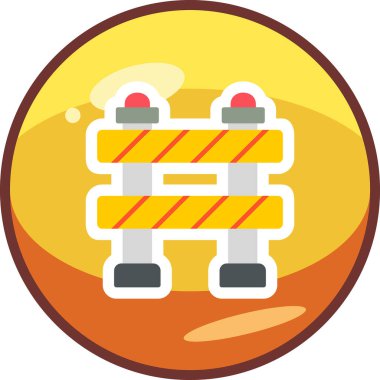 Trafik Bariyeri vektör tasarım şablonu        