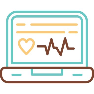 Düz biçimli kardiyoloji simgesi 