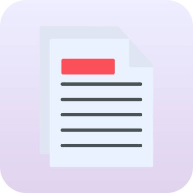 Belge. Web simgesi basit illüstrasyon