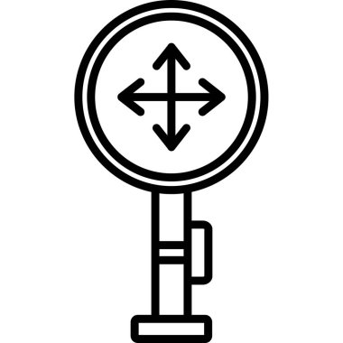 Modern Kesişme simgesinin vektör illüstrasyonu             